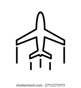 Ilustración de icono de avión Plantilla de diseño de Vector