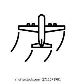 Ilustración de icono de avión Plantilla de diseño de Vector
