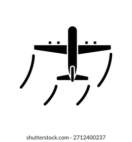 Ilustración de icono de avión Plantilla de diseño de Vector
