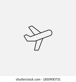 Plane icon isolated on background. Airplane symbol modern, simple, vector, icon for website design, mobile app, ui. Vector Illustration