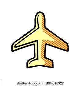 plane icon isolated on white background from hobbies collection. plane icon trendy and modern plane symbol for logo
