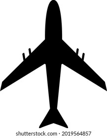Plane Icon Isolated on White Background in Simple Flat Design. Vector Illustration