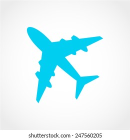 Plane Icon Isolated on White Background