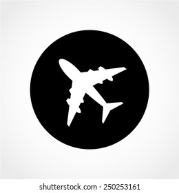 Plane Icon Isolated on White Background