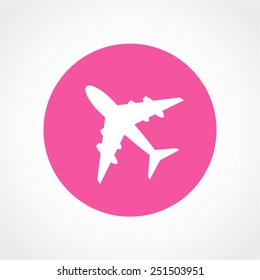 Plane Icon Isolated on White Background