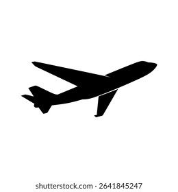 Plane icon icon isolated on white background, airplane symbol in flat style. Airplane sign in black. Vector illustration.