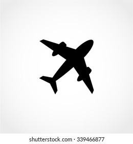 Plane Icon Isolated on White Background