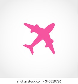 Plane Icon Isolated on White Background