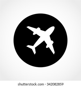 Plane Icon Isolated on White Background