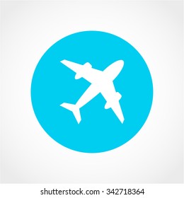 Plane Icon Isolated on White Background
