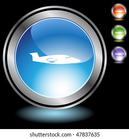 Plane icon isolated on a white background.