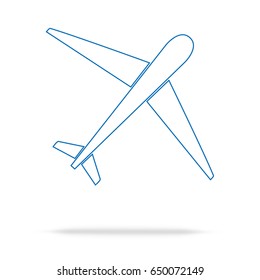 Plane icon isolated on a white background