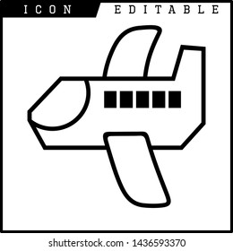 plane icon isolated sign symbol vector illustration - vector 