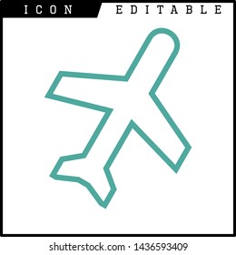plane icon isolated sign symbol vector illustration - vector 