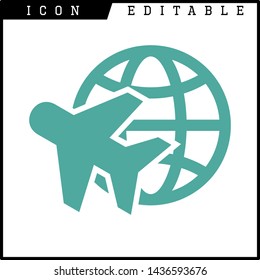 plane icon isolated sign symbol vector illustration - vector 