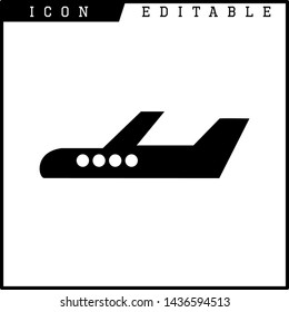 plane icon isolated sign symbol vector illustration - vector 