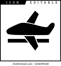 plane icon isolated sign symbol vector illustration - vector 