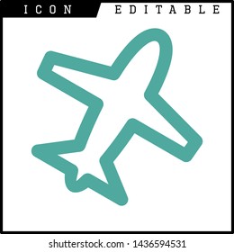 plane icon isolated sign symbol vector illustration - vector 