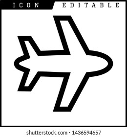 plane icon isolated sign symbol vector illustration - vector 