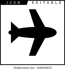 plane icon isolated sign symbol vector illustration - vector 