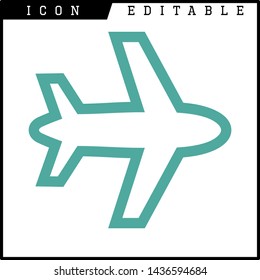 plane icon isolated sign symbol vector illustration - vector 