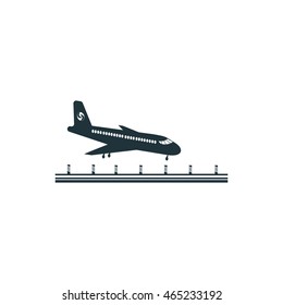 plane icon. plane landing