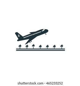 plane icon. plane landing
