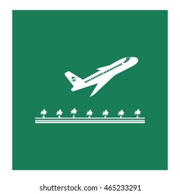 plane icon. plane landing