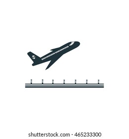 plane icon. plane landing