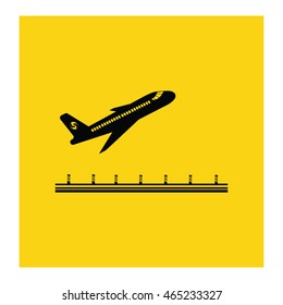 plane icon. plane landing