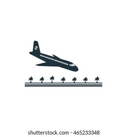 plane icon. plane landing