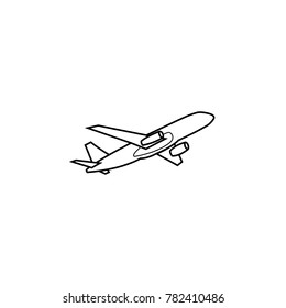 plane icon line art