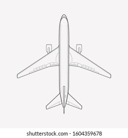 Plane icon line element. Vector illustration of plane icon line isolated on clean background for your web mobile app logo design.