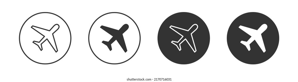 Plane icon. Line and flat sign. Vector illustration.