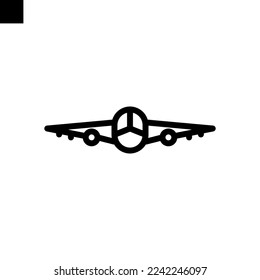 plane icon line style vector
