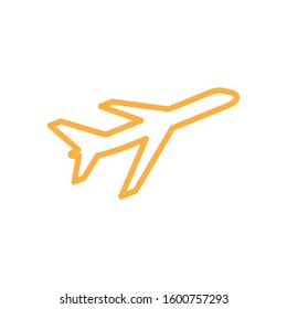 Plane icon. Line and two colour design template