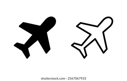 Plane icon logo design. Airplane sign and symbol. Flight transport symbol. Travel sign. aeroplane