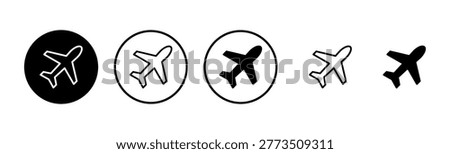 Plane icon logo design. Airplane sign and symbol. Flight transport symbol. Travel sign. aeroplane