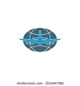 Logo-Design-Vorlage für Plane, Vektorgrafik