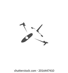 Plane icon logo design template vector illustration