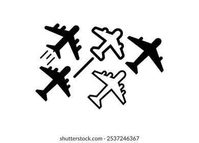 Plane icon logo design template isolated illustration