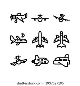 plane icon or logo isolated sign symbol vector illustration - Collection of high quality black style vector icons
