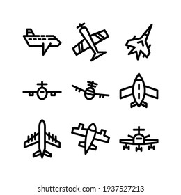 plane icon or logo isolated sign symbol vector illustration - Collection of high quality black style vector icons
