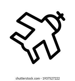 plane icon or logo isolated sign symbol vector illustration - high quality black style vector icons

