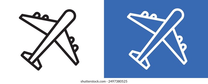Esquema del Vector del conjunto de signos del logotipo del icono del avión
