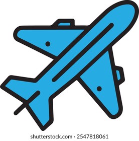 Plane icon logo vector art.