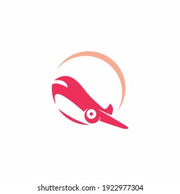 Plane icon logo vector illustration, 
plane departure, modern symbol design
