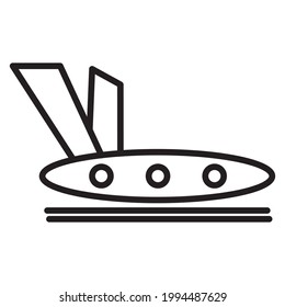 Icono de plano o logotipo de ilustración vectorial de símbolo de signo aislado, ilustración vectorial con contorno negro de alta calidad.