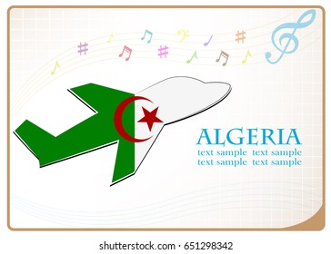 plane icon made from the flag of Algeria