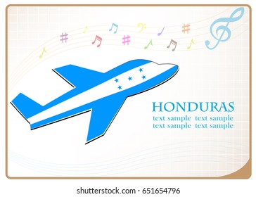 plane icon made from the flag of Honduras